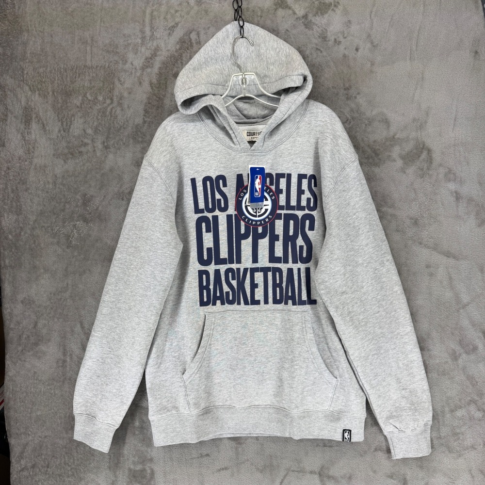 Courtside Supply NBA Los Angeles Clippers Basketball Hoodie Grey Mens‎ XL New